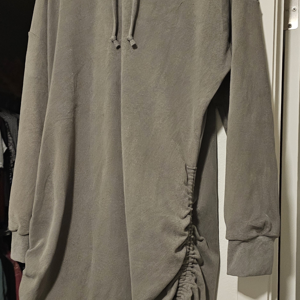 Women's Gray Casual Sweatshirt Dress